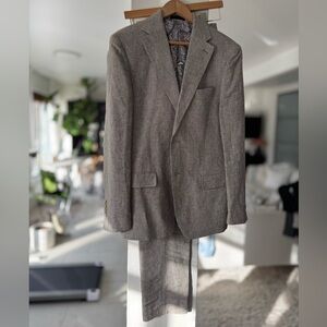 Tallia - Men's Tan Houndstooth Suit